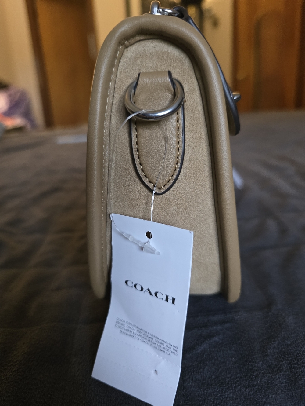 Coach Full Size Swinger in Peanut Suede - Picture 4 of 6